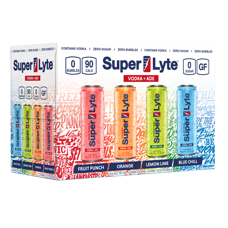Super Lyte Vodka + Ade Variety Pack 8pk-12oz Cans Front Bottle Label