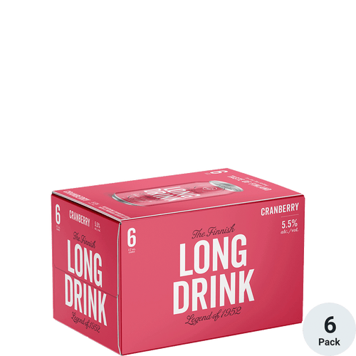 The Long Drink Cranberry 6pk-12oz Cans Front Bottle Label