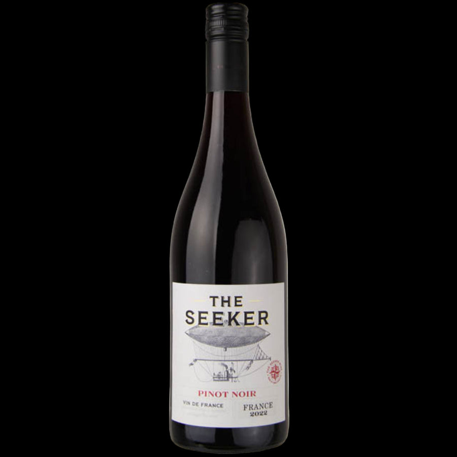 The Seeker Pinot Noir 750ML Front Bottle Label