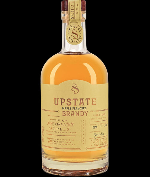 Upstate Brandy Maple 750ML Front Bottle Label