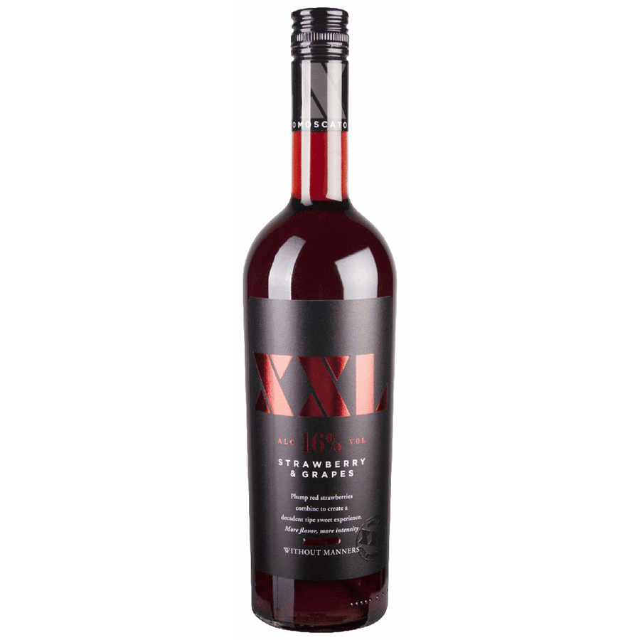 XXL Strawberry & Grapes Wine 750ML Front Bottle Label